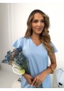 SUKIENKA BASIA GŁADKA Z FALBANKĄ NA RĘKAWIE