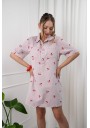 JEANSOWA SUKIENKA Z KRÓTKIM RĘKAWEM I HAFTEM SWEET CHERRY