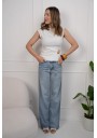 SPODNIE JEANSOWE  WIDE LEG Z WYSOKIM STANEM