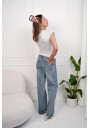 SPODNIE JEANSOWE  WIDE LEG Z WYSOKIM STANEM