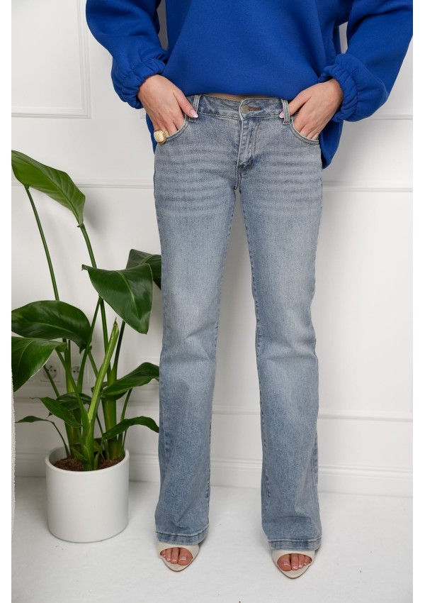 JEANSOWE SPODNIE LOW WAIST