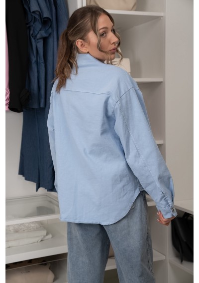JEANSOWA KURTKA OVERSIZE Z GUZIKAMI