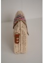 TOREBKA DAMSKA MOZE PLECIONA Z KOLOROWĄ KLAPKĄ W STYLU BOHO