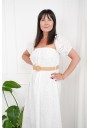 SUKIENKA BOHO MAXI Z AŻUROWYM HAFTEM I REGULOWANYMI RĘKAWKAMI