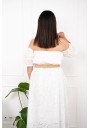 SUKIENKA BOHO MAXI Z AŻUROWYM HAFTEM I REGULOWANYMI RĘKAWKAMI