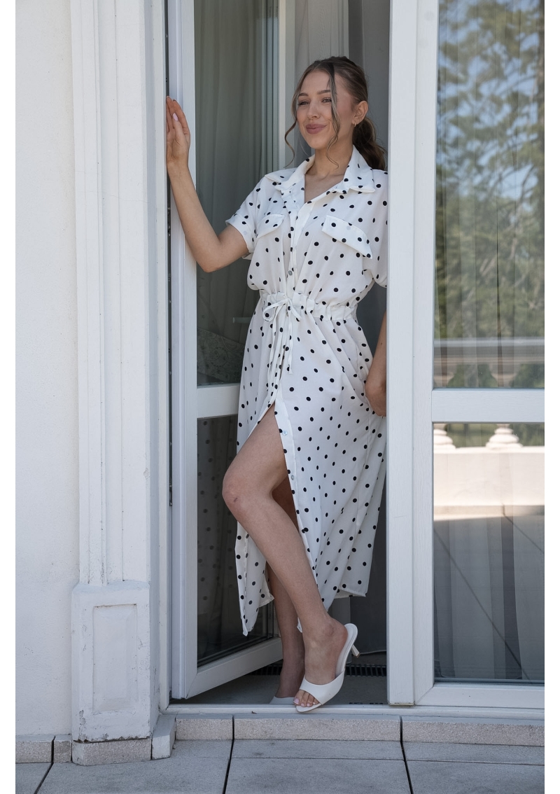 SUKIENKA AMELIA – SZMIZJERKA W GROSZKI