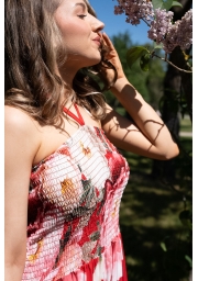 KOMBINEZON LETNI W KWIATY MEONIA