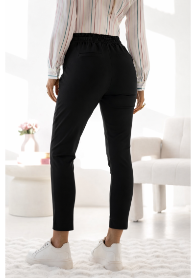 SPODNIE NOEMI WIĄZANE W PASIE Z WISKOZĄ