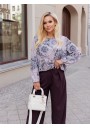 BLUZKA Z MODNYM ORNAMENTALNYM WZOREM MANDALA