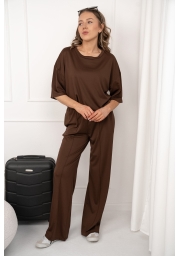 KOMPLET DAMSKI OVERSIZE ZE SZEROKĄ NOGAWKĄ – RUNWAY