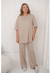 KOMPLET DAMSKI OVERSIZE ZE SZEROKĄ NOGAWKĄ – RUNWAY