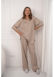 KOMPLET DAMSKI OVERSIZE ZE SZEROKĄ NOGAWKĄ – RUNWAY