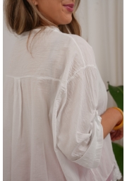 KOSZULA MUŚLINOWA Z KORONKOWYM WYKOŃCZENIEM COTTON BLOOM