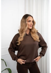 KLASYCZNA BLUZA Z KAPTUREM Z MIĘKKIEGO MATERIAŁU
