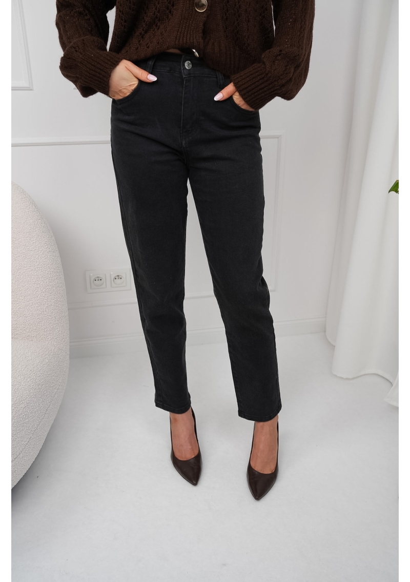 SPODNIE JEANSOWE MOM FIT Z WYSOKIM STANEM