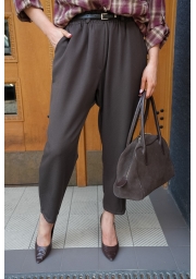 ELEGANCKIE SPODNIE Z GUMKĄ W PASIE