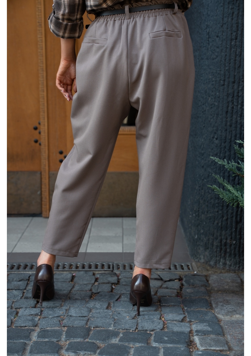 ELEGANCKIE SPODNIE Z GUMKĄ W PASIE