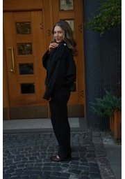 CZARNY KOMPLET DRESOWY OVERSIZE – BLUZA I SPODNIE