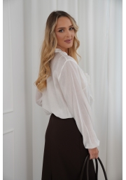ELEGANCKA KOSZULA Z OZDOBNYMI FALBANAMI