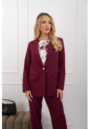 MARYNARKA  BORDOWA Z JEDNYM GUZIKIEM CHIC