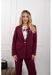 MARYNARKA  BORDOWA Z JEDNYM GUZIKIEM CHIC