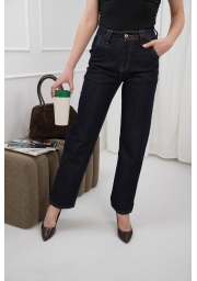 JEANSY REGULAR FIT WYSOKIM STANEM I PRZESZYCIAMI