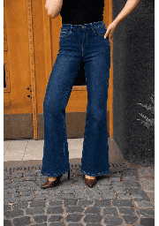 JEANSY FLARED Z WYSOKIM STANEM PUSH UP DZWONY