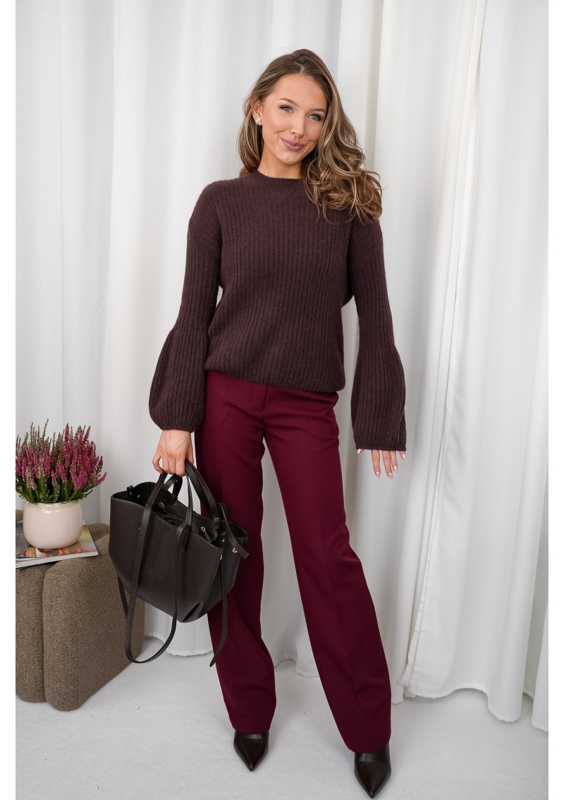 SWETER Z BABY ALPAKĄ Z DZWONOWATYMI RĘKAWAMI MOLI
