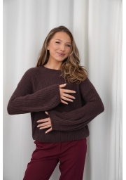 SWETER Z BABY ALPAKĄ Z DZWONOWATYMI RĘKAWAMI MOLI