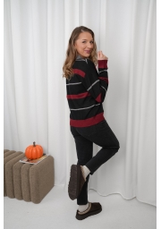 SWETER W PASKI Z KOŁNIERZYKIEM POLO AMOUR