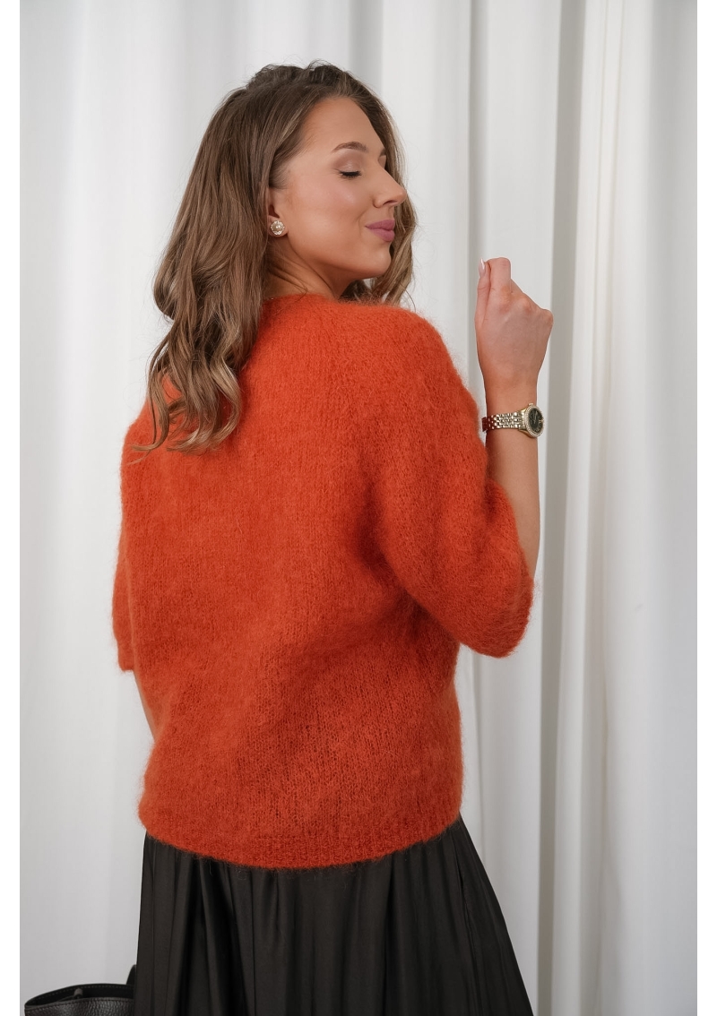 SWETER MOHEROWY Z KRÓTKIM RĘKAWEM PUMPKIN CLOUD