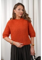 SWETER MOHEROWY Z KRÓTKIM RĘKAWEM PUMPKIN CLOUD