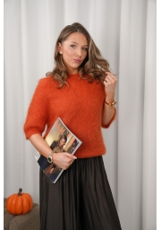 SWETER MOHEROWY Z KRÓTKIM RĘKAWEM PUMPKIN CLOUD