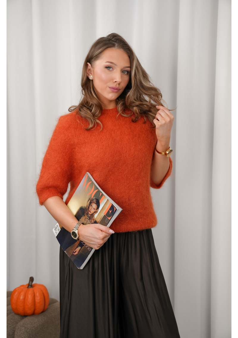 SWETER MOHEROWY Z KRÓTKIM RĘKAWEM PUMPKIN CLOUD