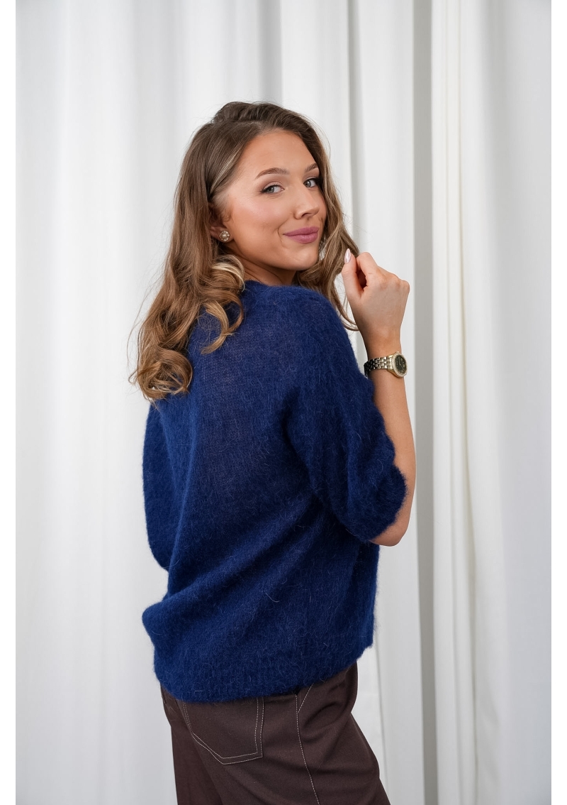 SWETER MOHEROWY Z DEKOLTEM V MOHAIR KISS