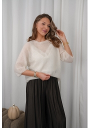 SWETER MOHEROWY Z KRÓTKIM RĘKAWEM AUTUMN HUG