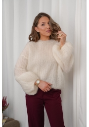 SWETER MOHEROWY Z EFEKTOWNYMI RĘKAWAMI MAELLA