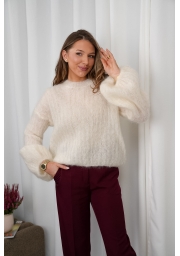 SWETER MOHEROWY Z EFEKTOWNYMI RĘKAWAMI MAELLA