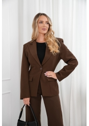 KOMPLET O ELEGANCKIM KROJU TALIOWANA MARYNARKA I SPODNIE