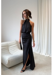 SUKIENKA WIECZOROWA MAXI Z MARSZCZENIEM I ROZCIĘCIEM AMANDA