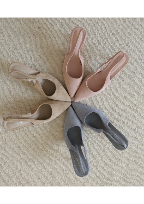 ZAMSZOWE CZÓŁENKA SLINGBACK NA OBCASIE
