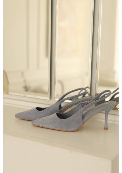 ZAMSZOWE CZÓŁENKA SLINGBACK NA OBCASIE