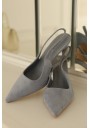ZAMSZOWE CZÓŁENKA SLINGBACK NA OBCASIE